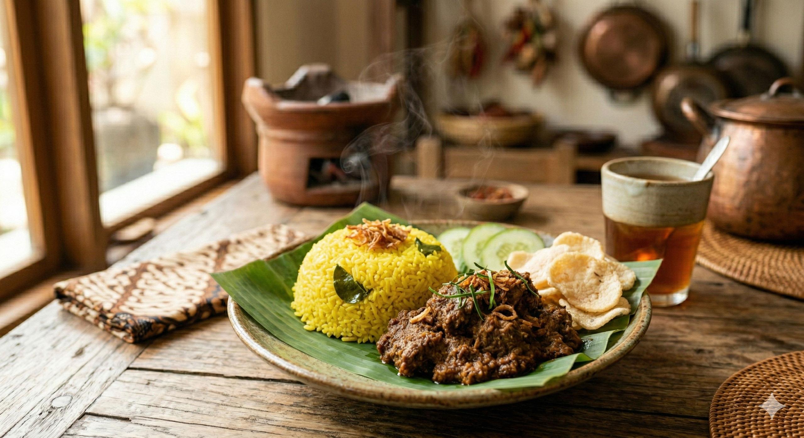 Nasi Kuning Rendang