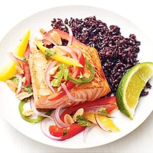 Nasi Hitam Salmon