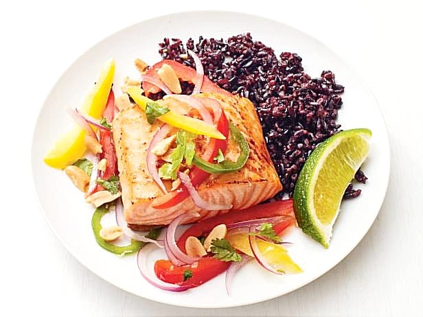 Salmon with Black Rice