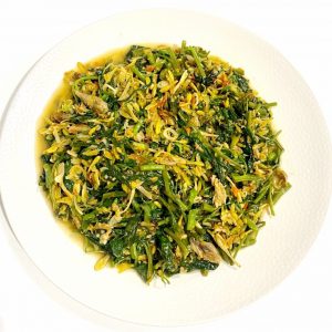 Water Spinach and Papaya Flower Stir Fry