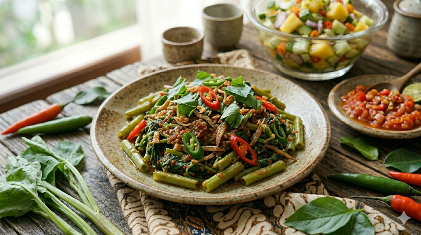 Tumis Genjer Bawang Putih