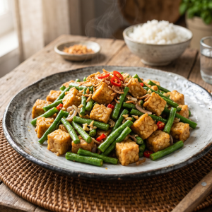 Tumis Tempe Kacang Panjang