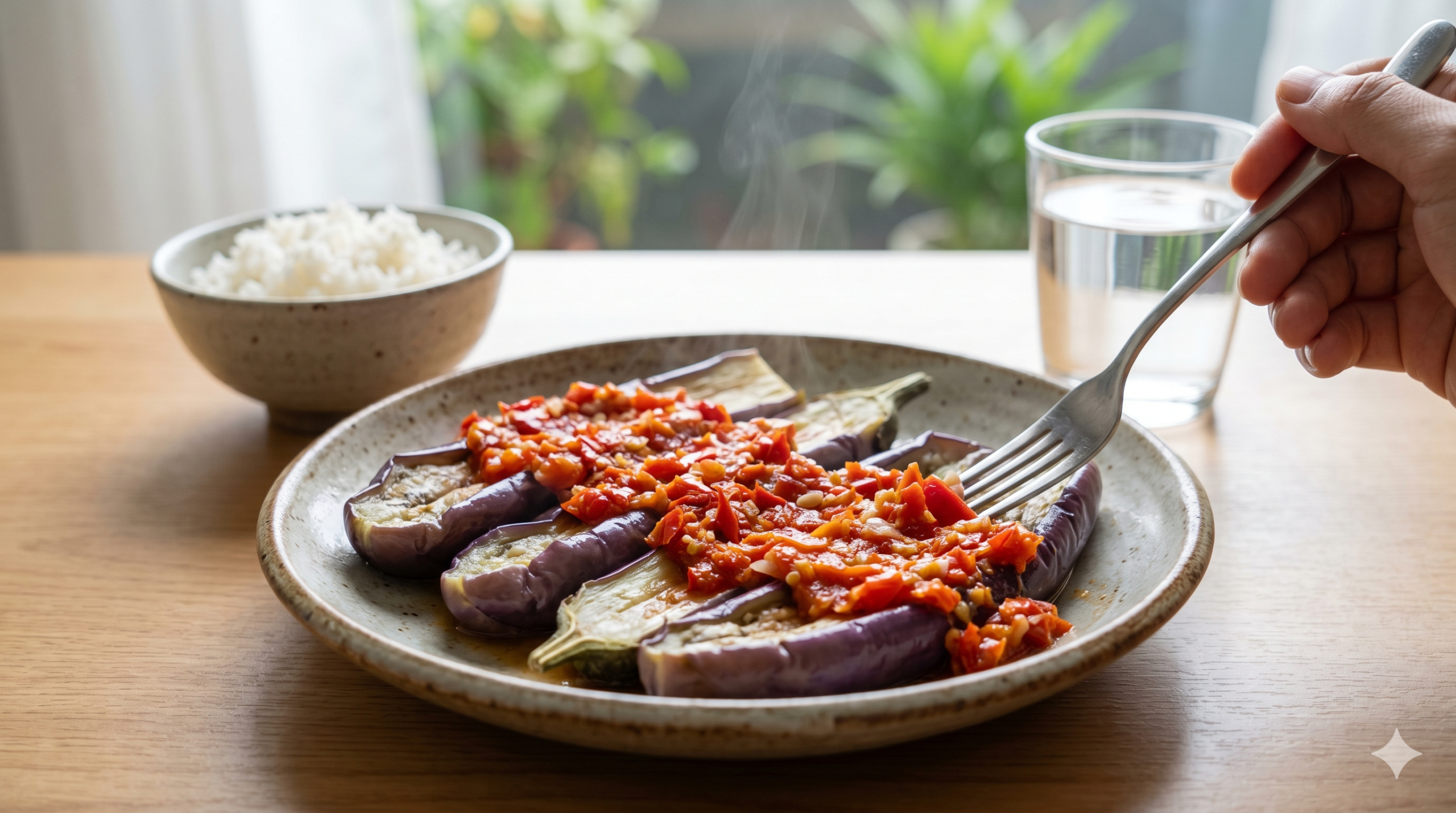 Terong Kukus Sambal Tomat Segar